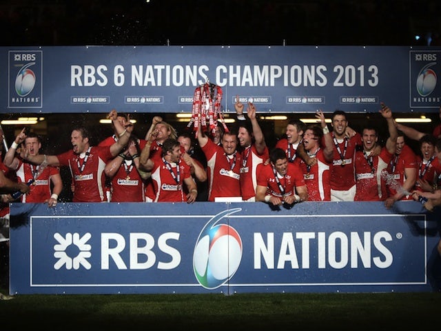 Wales celebrate Six Nations victory on March 16, 2013