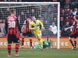 Bury's Andy Bishop celebrates moments after scoring the equalising goal against Bournemouth on March 23, 2013
