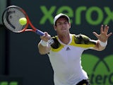 Great Britain's Andy Murray in action during the Miami Masters tennis tournament on March 23, 2013