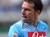 Napoli defender Hugo Campagnaro during his side's match with Chievo on March 10, 2013