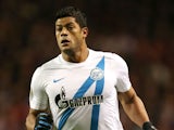 Zenit's Hulk during the Europa League clash with Liverpool on February 21, 2013