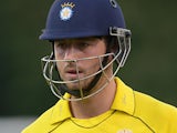 Hampshire's James Vince moments after being bowled out on August 25, 2012