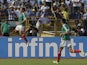 Mexico's Javier Hernandez celebrates scoring against Honduras during a World Cup qualifying match on March 22, 2013
