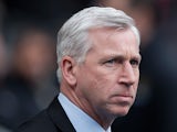 Newcastle United manager Alan Pardew before kick-off in the match against Manchester City on March 30, 2013