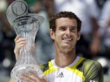 Andy Murray celebrates winning the Miami Masters on March 31, 2013