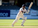 Lancashire's Ashwell Prince plays a shot during hid side's match against Middlesex on September 7, 2012