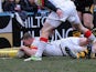 Saracens' Chris Ashton scores his team's second try against London Wasps on March 30, 2013