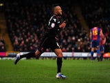 Birmingham City's Nathan Redmond celebrates scoring in the Championship match with Crystal Palace on March 29, 2013