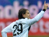 Parma's Gabriel Paletta celebrates after scoring his team's second against Pescara on March 30, 2013