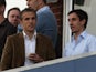 Brothers Gary and Phil Neville at a Twenty20 cricket match on September 1, 2009