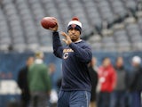 Chicago Bears quarterback Jason Campbell throws the ball during a warm up on December 16, 2012