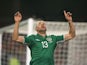 Ireland's Jonathan Walters celebrates after scoring a penalty against Austria on March 26, 2013