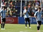 Argentina's players react after Bolivia take the lead against them on March 26, 2013