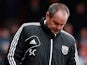 West Brom boss Steve Clarke during the match against West Ham on March 30, 2013