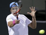Tommy Haas during his match with Novak Djokovic at the Sony Ericsson Open tennis tournament on March 26, 2013