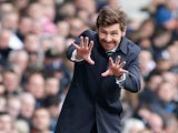 Spurs boss Andre Villas-Boas on the touchline during the match against Everton on April 7, 2013