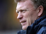 Everton boss David Moyes on the touchline during the match against Spurs on April 7, 2013