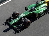 Caterham's Giedo Van Der Garde at F1 testing on February 6, 2013