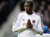 Heart's player Michael Ngoo during the Scottish Communities League Cup semi final on January 26, 2013
