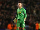 Liverpool goalkeeper Pepe Reina during his side's Europa League match against Zenit St. Petersburg on February 21, 2013