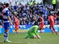 Reading's Adam Federici reacts after conceding a goal to Southampton during the Premier League match on April 6, 2013