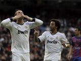 Real Madrid's Cristiano Ronaldo celebrates after scoring against Levante in the La Liga clash on April 6, 2013