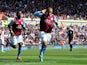 Aston Villa's Gabriel Agbonlahor celebrates scoring against Stoke on April 6, 2013