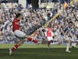 Arsenal's Tomas Rosicky scores his second goal against West Brom on April 6, 2013