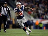 New England Patriots tight end Aaron Hernandez in action on January 20, 2013