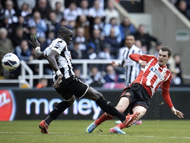 Sunderland's Adam Johnson scores the second goal against Newcastle on April 14, 2013