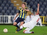 Fenerbahce's Dirk Kuyt in action on March 14, 2013