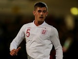 England U19 Jack Stephens in action on November 13, 2012