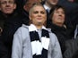 Popstar Jessie J watches the game between Spurs and Everton on April 7, 2013