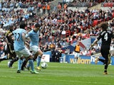 City's Samir Nasri gives his team the lead against Chelsea on April 14, 2013