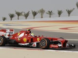 Ferrari driver Felipe Massa of Brazil steers his car during the second practice session of Bahrain Formula One Grand Prix on April 19, 2013