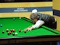 Michael White in action in his match against Mark Williams during the Snooker World Championship on April 21, 2013