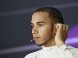 Mercedes driver Lewis Hamilton during a press conference on April 14, 2013