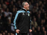 Aston Villa manager Paul Lambert during his side's match with Manchester United on April 22, 2013