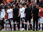 Arsenal players give United a 'Guard of Honour' before their game on April 28, 2013
