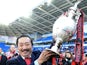 Cardiff chairman Vincent Tan celebrates his team winning The Championship on April 27, 2013