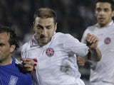 Zurab Khizanishvili of Georgia during a Euro 2012 qualifying match against Greece on October 11, 2011