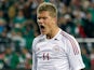 Denmark's Andreas Cornelius celebrates after scoring a penalty during a friendly match against Mexico on January 30, 2013