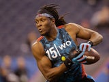 Deandre Hopkins in action during training on February 24, 2013