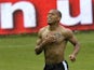 Parma's Jonathan Biabiany celebrates a goal against Inter on May 5, 2013
