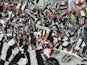 Juventus supporters celebrate their team clinching the Serie A title on May 5, 2013
