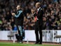 Managers Paulo Di Canio and Paul Lambert applaud, during the game between Villa and Sunderland on April 29, 2013