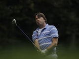 Robert-Jan Derksen of The Netherlands watches the ball's trajectory after teeing off at hole 17 during the KLM Open Golf tournament on September 9, 2011