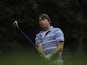 Robert-Jan Derksen of The Netherlands watches the ball's trajectory after teeing off at hole 17 during the KLM Open Golf tournament on September 9, 2011