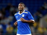 Cardiff CIty's Solomon Taiwo in action on July 20, 2011