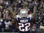 Pats' Stevan Ridley celebrates a touchdown against Houston on January 13, 2013